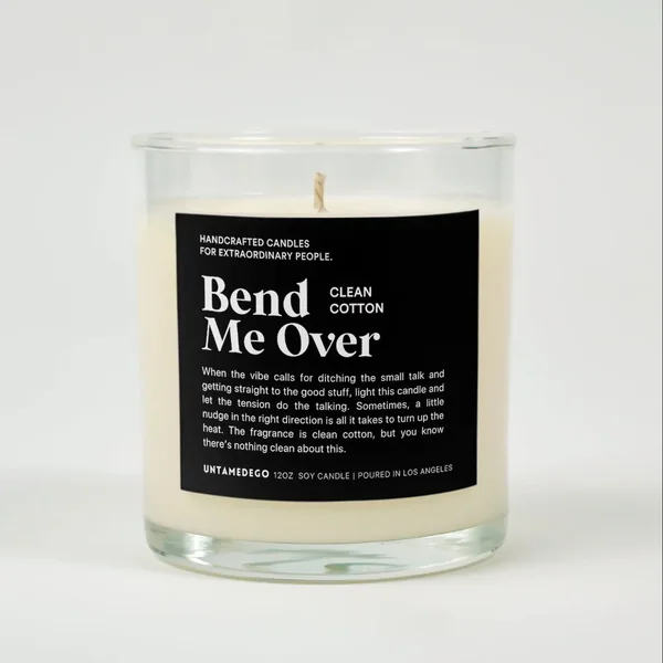Bend Me Over Glass Candle