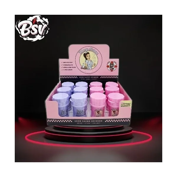 Blazy Susan Small 4-Piece Herb Saver Grinder 12ct Display