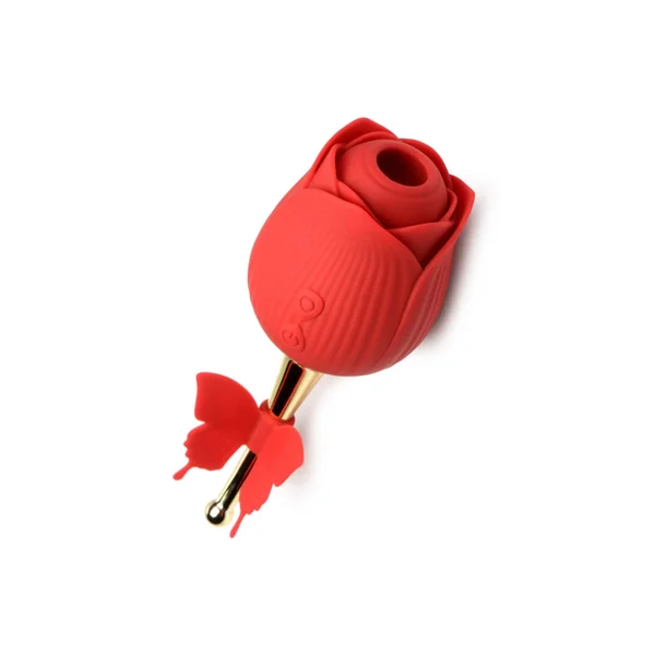 Bloomgasm Flutter Rose Sucking Rose With Butterfly Teaser - Red