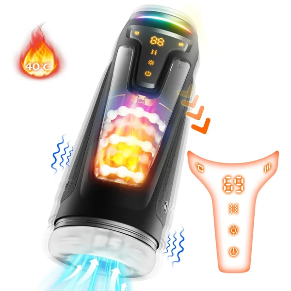 Blow Job Machine with LED Heating Automatic Thrusting Sucking Machine