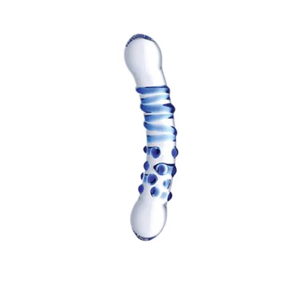 Blu Dual Ended Glass Dildo