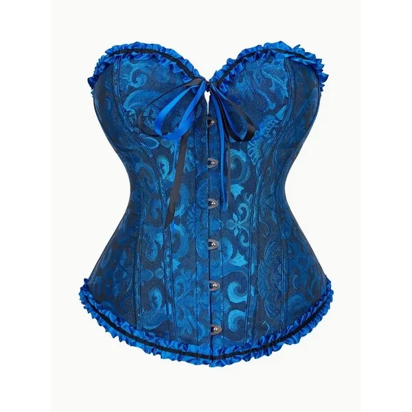 Blue Brocade Corset