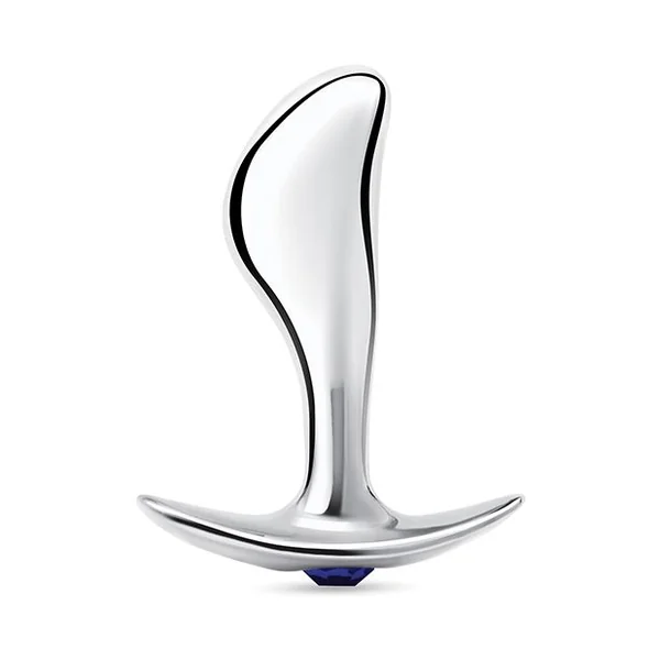 Blue Line 2.5 Inch Stainless Steel Bling Prostate Massager Plug