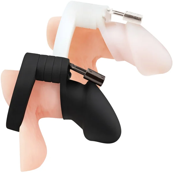 Blueline Silicone Chastity Cock Cage With Padlock