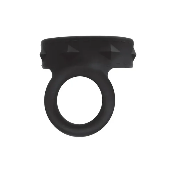 Blueline Silicone Duo Snap Cock and Ball Ring – Black