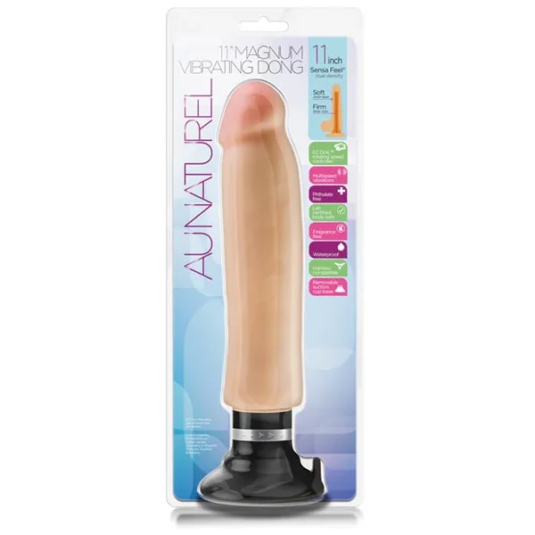 Blush Au Naturel 11″ Magnum Vibrating Dildo – Beige