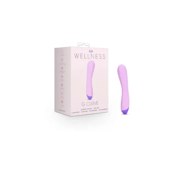 Blush Wellness G Curve Rechargeable Silicone G-Spot Vibrator, Purple