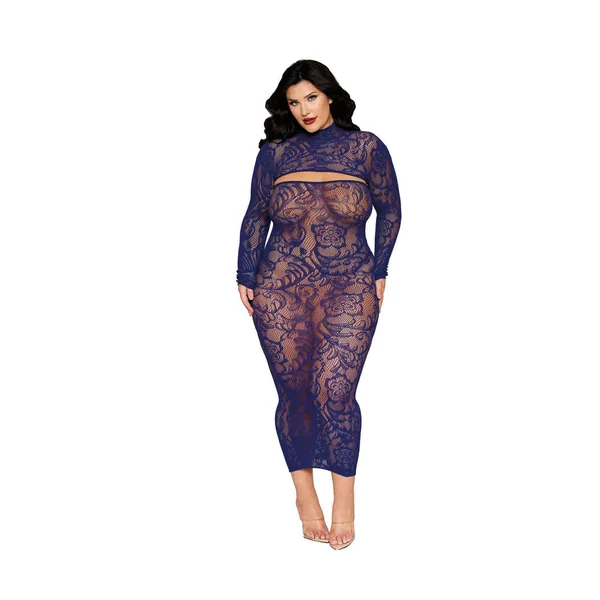 Bodystocking Gown and Shrug Dmnd - Queen - Eclipse