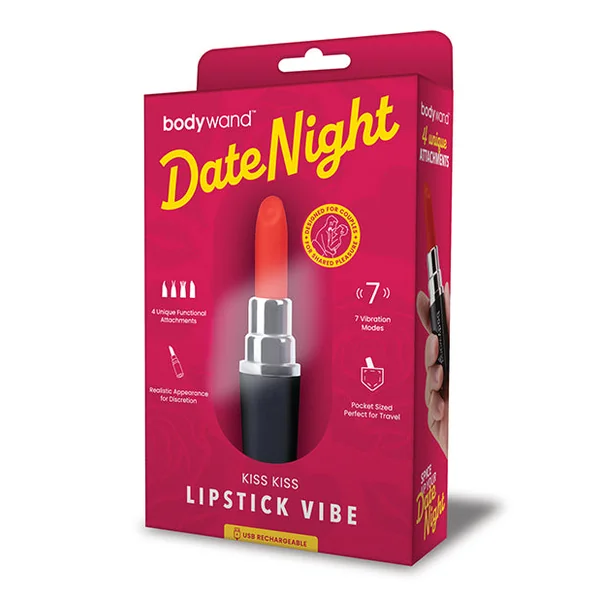 Bodywand Date Night Kiss Kiss Lipstick Vibe - Black/Red