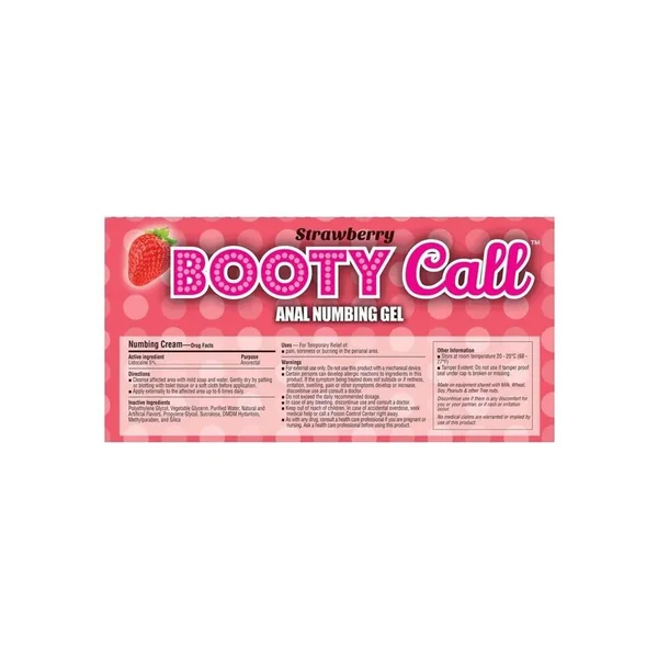 Booty Call Anal Numbing Gel 1.5oz – Strawberry