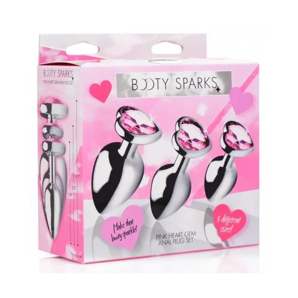 Booty Sparks “Heart Plug Set” -Pink