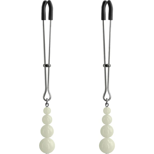 Bound Adjustable G2 Glow In The Dark Nipple Clamps by NS Novelties - Gunmetal