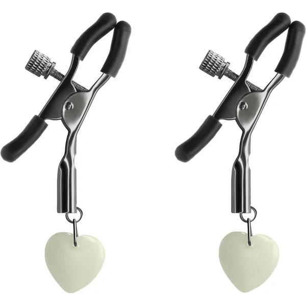 Bound Adjustable G3 Glow In The Dark Nipple Clamps by NS Novelties - Gunmetal