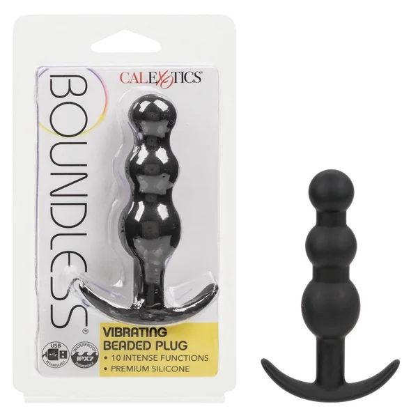 Boundless Vibrating Beaded Anal Plug by Calexotics
