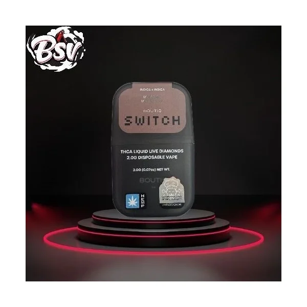 Boutiq Switch THCA Diamonds 2g Disposable Biscoff/Jelly Roll