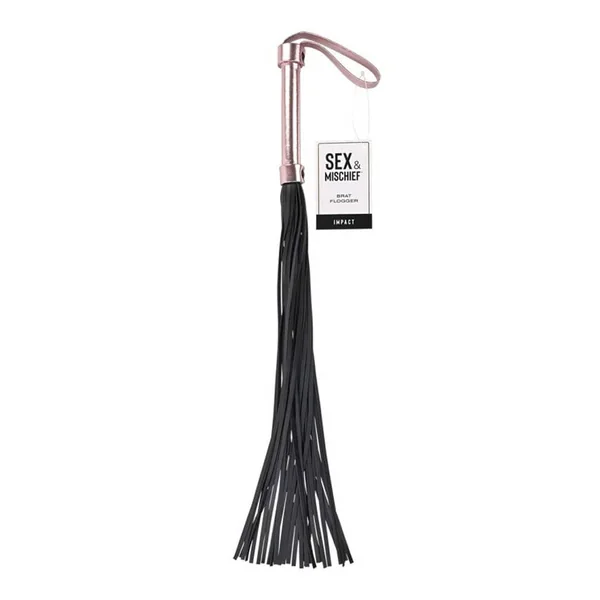 Brat Flogger - Black / Rose Gold