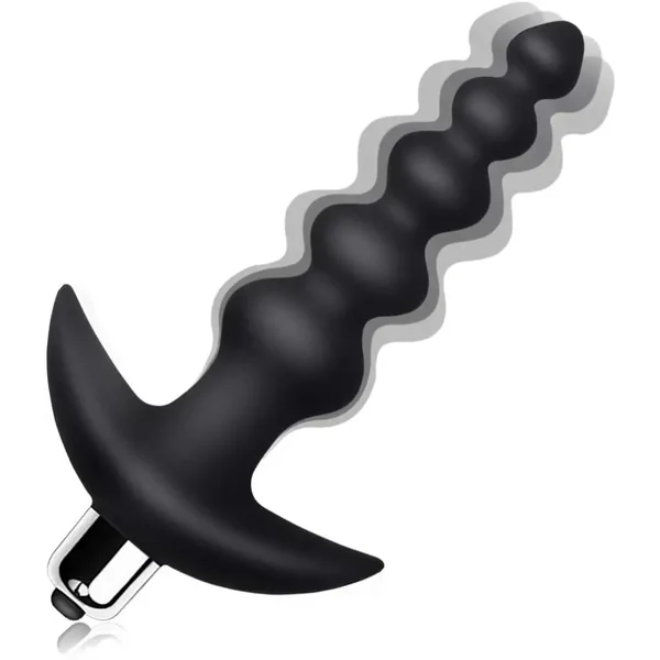 Butt Plug Flexible Silicone Graduated Design Vibrating Anal Beads
