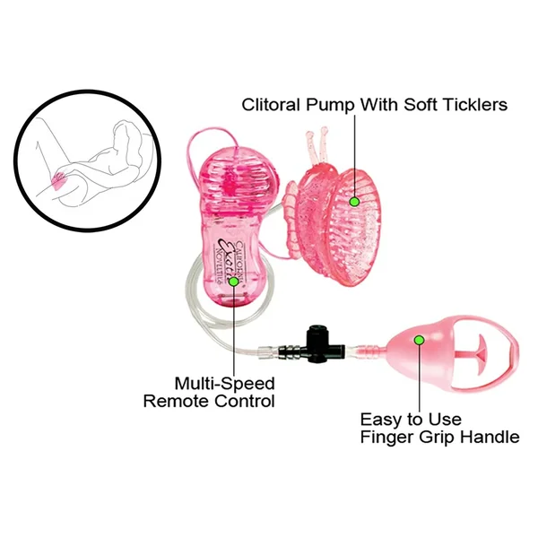 BUTTERFLY CLITORAL PUMP PINK California Exotic
