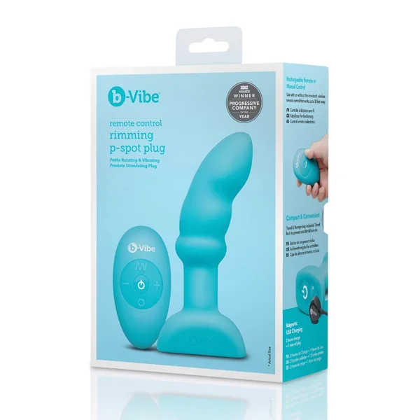 B-Vibe Remote Control Rimming P-Spot Plug – Blue