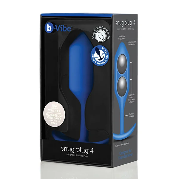 B-vibe Weighted Snug Plug 4 - 257 G Navy