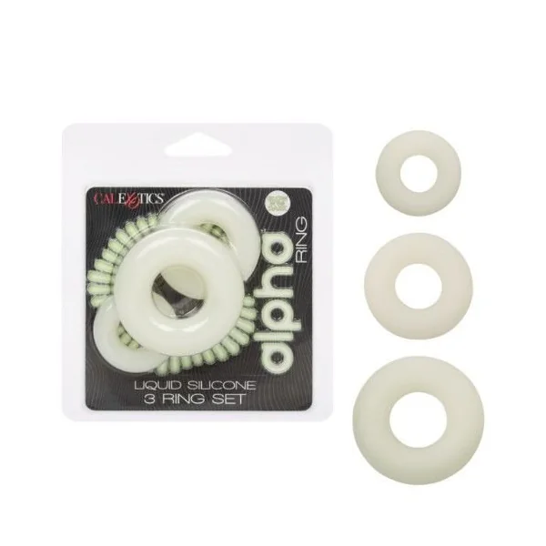 Calexotics Alpha 3 Ring Set Glow In The Dark