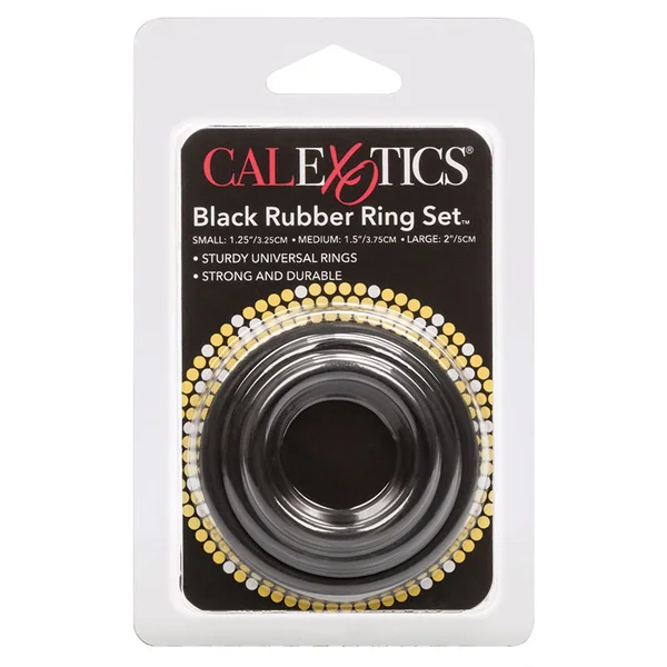 CalExotics Black Rubber Ring - 3 Piece Set