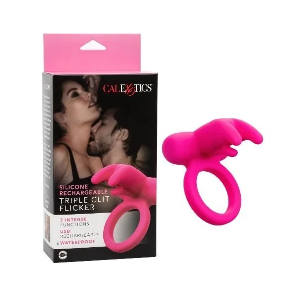 Calexotics Silicone Ring Triple Clit Flicker