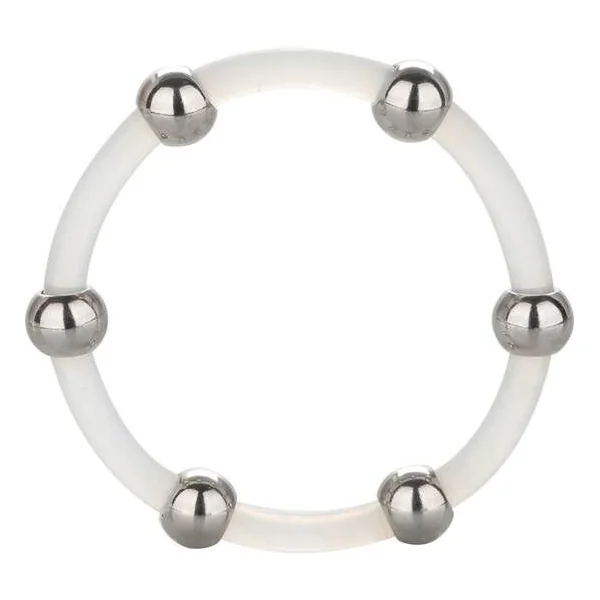 CALEXOTICS - STEEL BEADED SILICONE RING XL