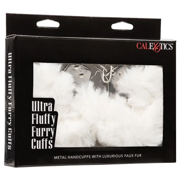CalExotics Ultra Fluffy Furry Cuffs - White