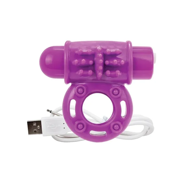 Charged OWow Rechargeable Vibrating Ring Waterproof – Purple
