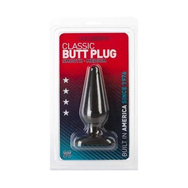Classic Butt Plug Smooth - Medium - Black