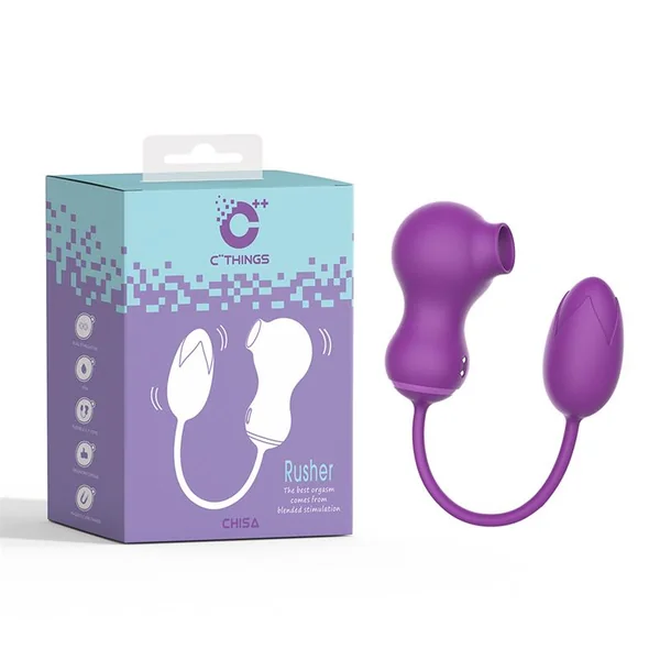 Clitoris Sucker and Vibrating Egg Rusher Magnetic USB Silicone