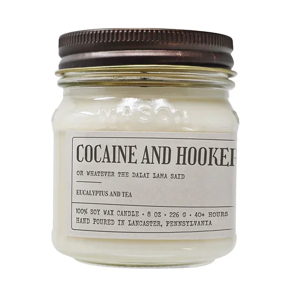 Cocaine And Hookers – Funny Candle 8oz Soy Wax
