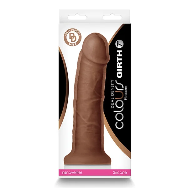 Colours Dual Density 7" Dildo - Brown