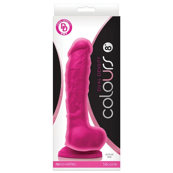 Colours Dual Density Dildo - Pink 8"