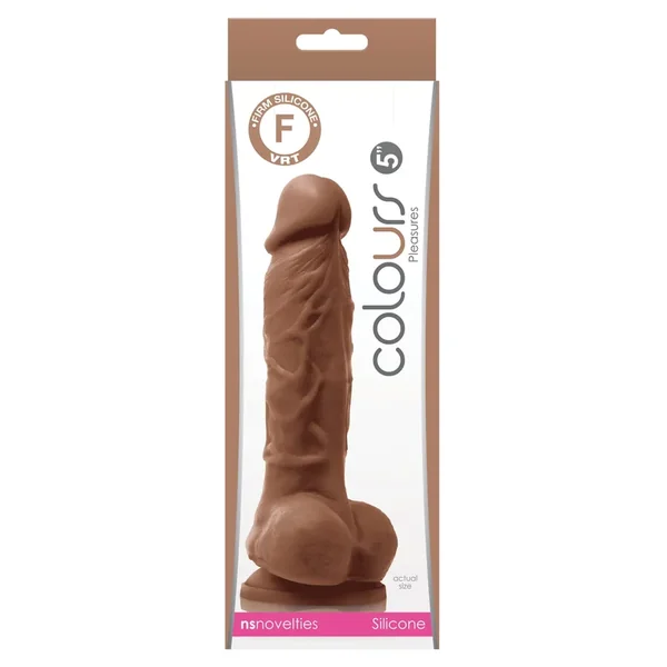 Colours Pleasures 5″ Dildo w/Suction Cup – Brown