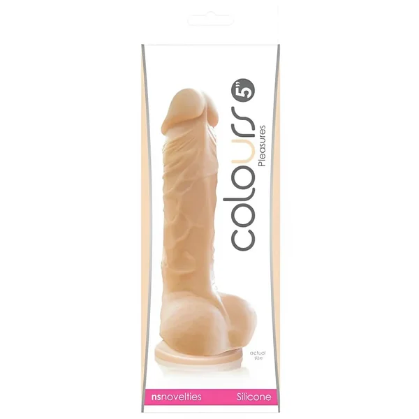 Colours Pleasures 5" Dildo W-suction Cup - Flesh