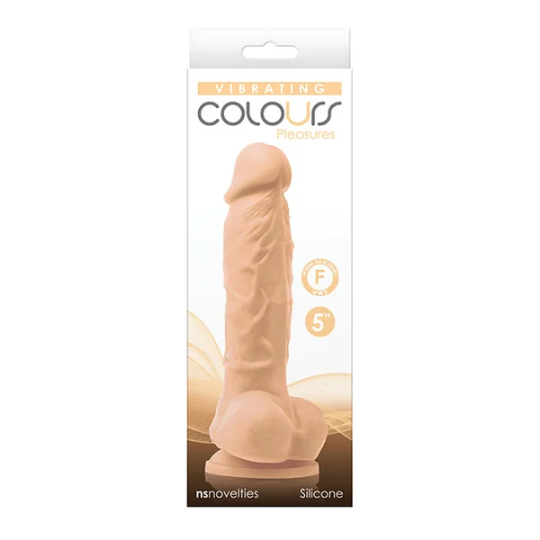 Colours Pleasures 5" Vibrating Dildo - White