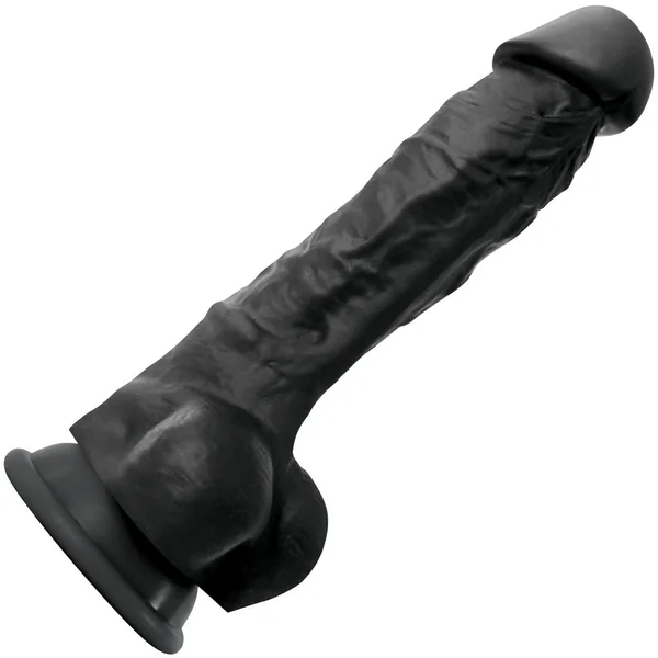 Colours Pleasures 7 Inch Black Silicone Suction Cup Dildo