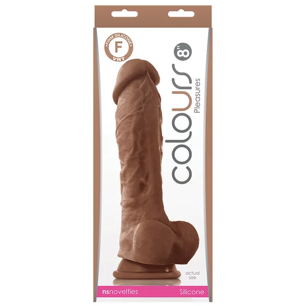 Colours Pleasures Dildo - Brown 8"