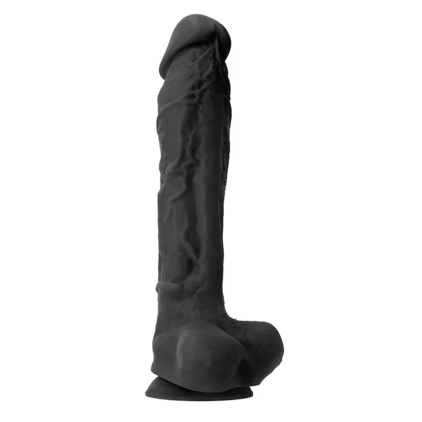 Colours Pleasures Silicone Dildo 10in – Black