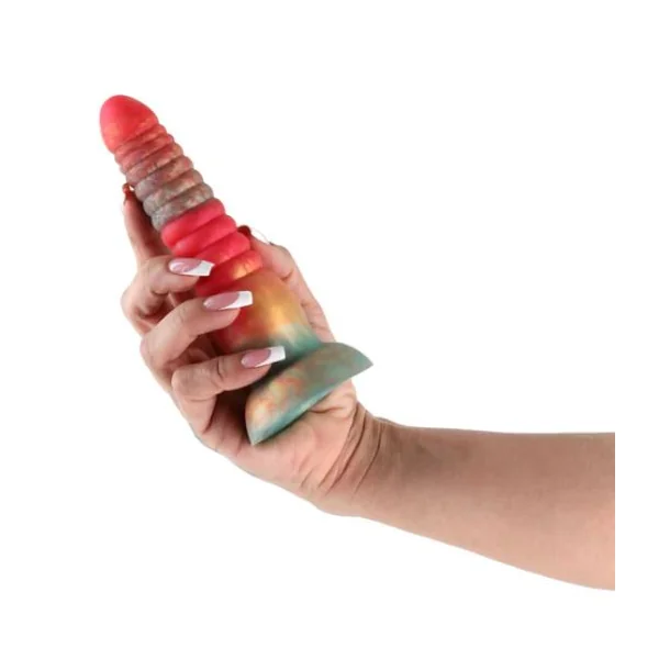 COLOURS STACKED 6IN DILDO RED/GOLD