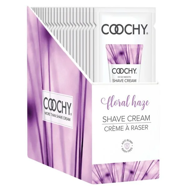 COOCHY SHAVE CREAM FLORAL HAZE FOIL 15 ML 24PC DISPLAY