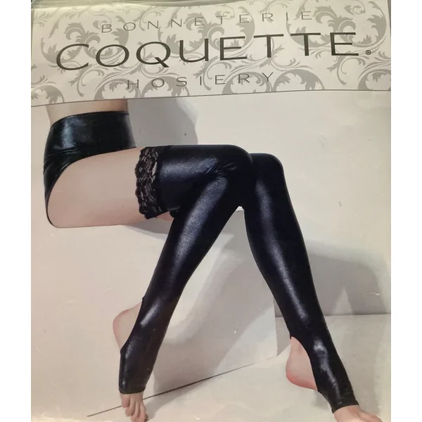 Coquette Wet Look Stockings D1729