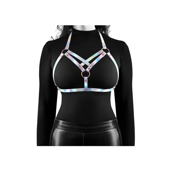 Cosmo Harness Vamp Chest Harness – Large/XLarge – Rainbow