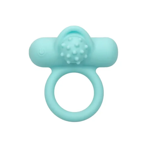 Couple’s Enhancers Silicone Rechargeable Nubby Lover’s Delight – Teal
