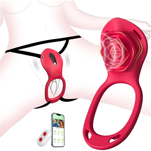Couples Rose App Remote Control Wearable Vibrator