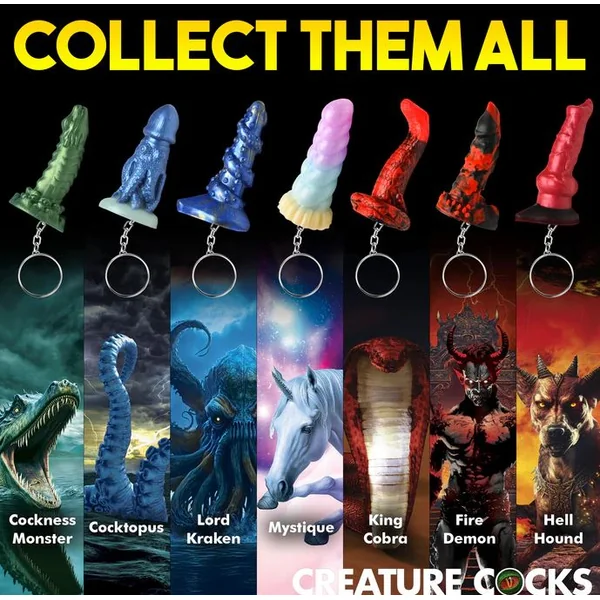 CREATURE COCKS COCKNESS MONSTER SILICONE KEYCHAIN