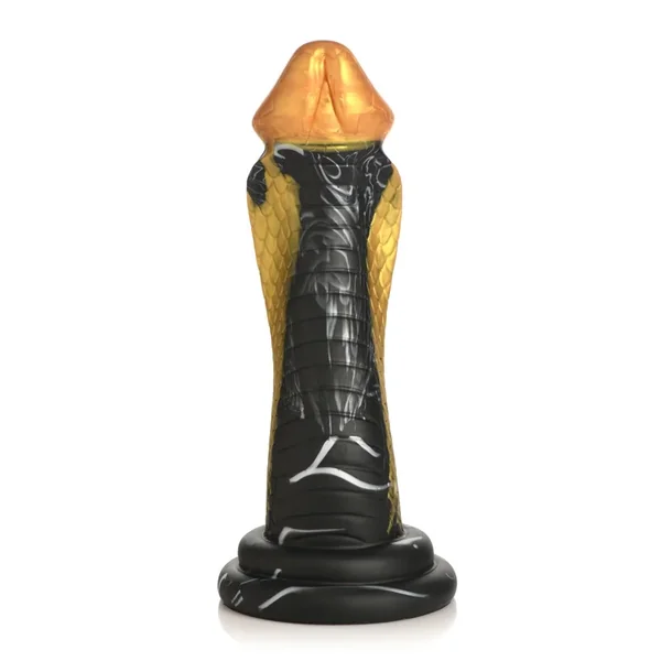 Creature Cocks Golden Mamba Silicone Dildo Gold Black
