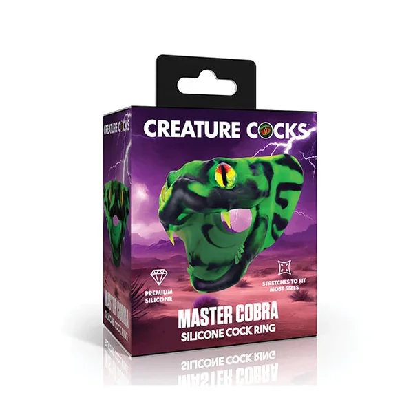 Creature Cocks Master Cobra Silicone Cock Ring – Green